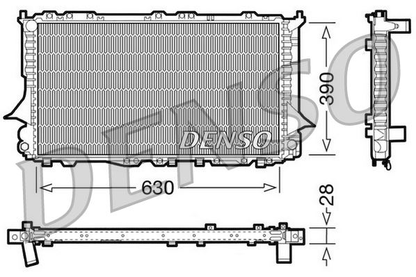 DENSO DRM02006 Soğutma Sistemi Su Soğutucu & Parçaları - AUDI 100 C4 Sedan (4A2) uyumlu