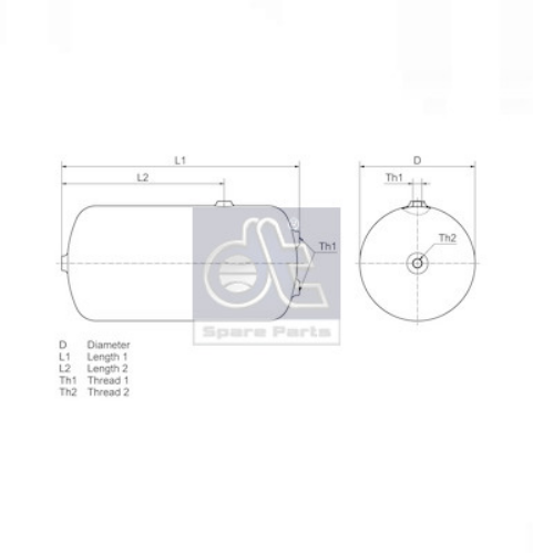 DT Spare Parts 7.16618 Fren Sistemleri Hava Tankı - IVECO STRALIS II uyumlu
