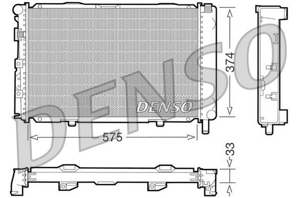 DENSO DRM17064 Soğutma Sistemi Su Soğutucu & Parçaları - MERCEDES-BENZ 190 (W201) uyumlu