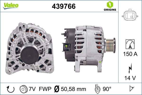 VALEO 439766 Elektrik Sistemi Alternatör - OPEL MOVANO B Minibüs/Otobüs (X62) uyumlu