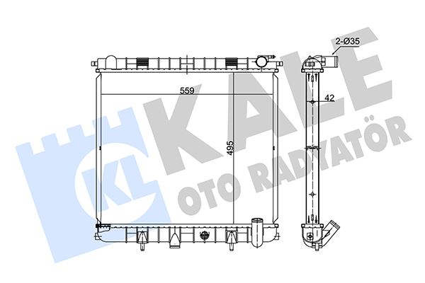 KALE OTO RADYATÖR 350300 Soğutma Sistemi Su Soğutucu & Parçaları - LAND ROVER RANGE ROVER II (P38A) uyumlu