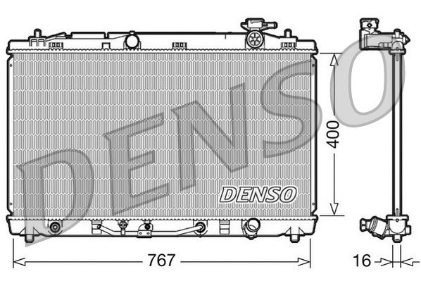 DENSO DRM50030 Soğutma Sistemi Su Soğutucu & Parçaları - TOYOTA CAMRY Sedan (_V4_) uyumlu