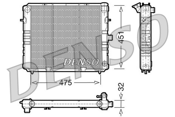 DENSO DRM20074 Soğutma Sistemi Su Soğutucu & Parçaları - OPEL REKORD E (17_, 11_, 14_, 16_, 18_, 19_) uyumlu