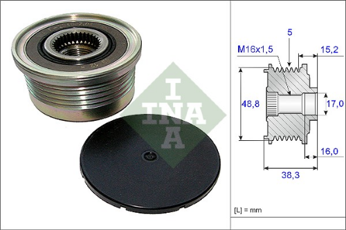 Schaeffler INA 535 0048 10 Elektrik Sistemi Alternatör - OPEL VIVARO A Platform şasi (X83) uyumlu