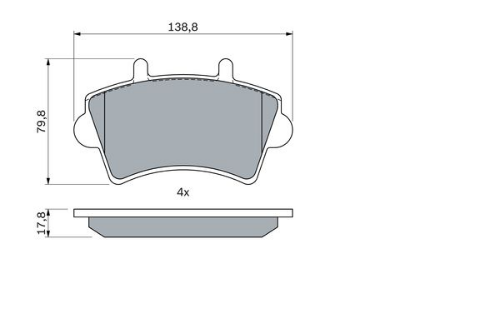 BOSCH 0 986 494 031 Fren Sistemleri Fren Balatası - RENAULT MASTER II Panelvan/Van (FD) uyumlu