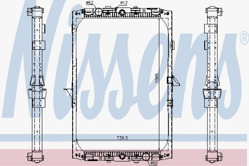 NISSENS 61417A Soğutma Sistemi Su Soğutucu & Parçaları - DAF 95 XF uyumlu