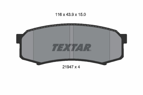 TEXTAR 2194701 Fren Sistemleri Fren Balatası - TOYOTA LAND CRUISER PRADO (_J15_) uyumlu