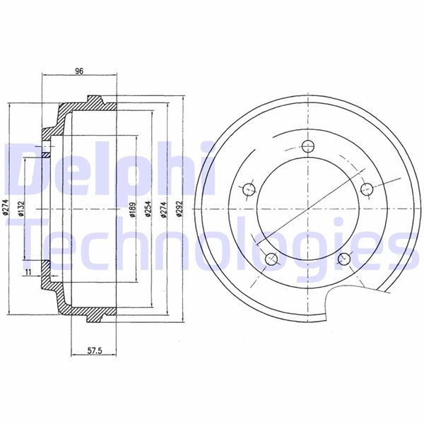 DELPHI BF479 Fren Sistemleri Fren Kampanası - FORD TRANSIT Minibüs/Otobüs (FD_ _, FB_ _, FS_ _, FZ_ _, FC_ _) uyumlu