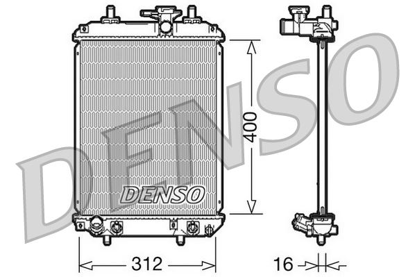 DENSO DRM50050 Soğutma Sistemi Su Soğutucu & Parçaları - DAIHATSU SIRION (M3_) uyumlu
