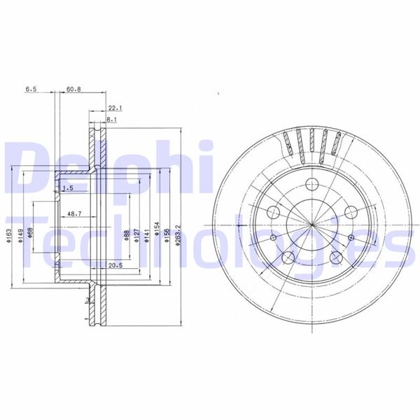 DELPHI BG2207 Fren Sistemleri Fren Diski - VOLVO 240 (P242, P244) uyumlu