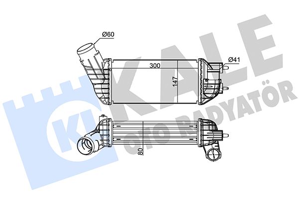 KALE OTO RADYATÖR 350825 Motor Turbo Radyatörü - CITROËN C4 II (NC_) uyumlu