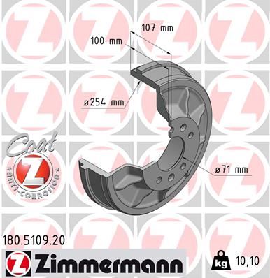 ZIMMERMANN 180.5109.20 Fren Sistemleri Fren Kampanası - CITROËN JUMPY II (VF7) uyumlu