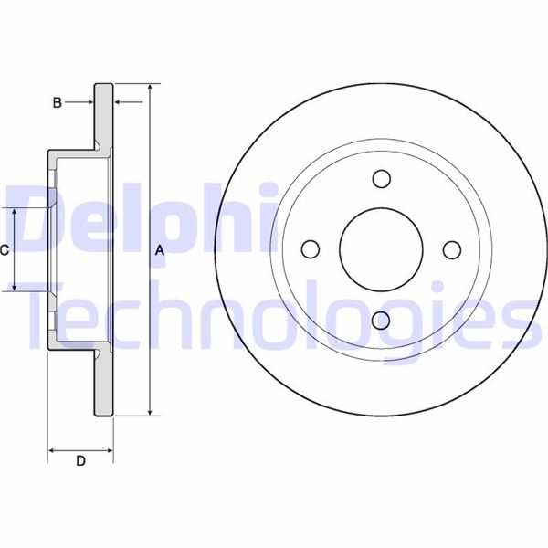 DELPHI BG2683 Fren Sistemleri Fren Diski - NISSAN MICRA II (K11) uyumlu