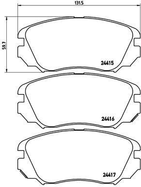 BREMBO P 59 054 Fren Sistemleri Fren Balatası - SAAB 9-5 (YS3G) uyumlu
