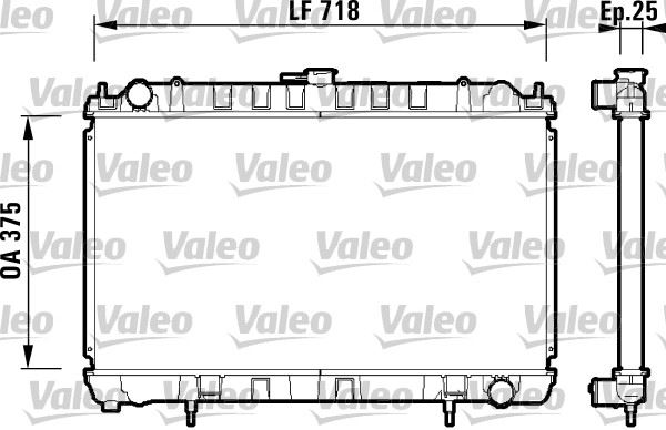 VALEO 734128 Soğutma Sistemi Su Soğutucu & Parçaları - MITSUBISHI GALANT VII Sedan (E5_A, E7_A, E8_A) uyumlu