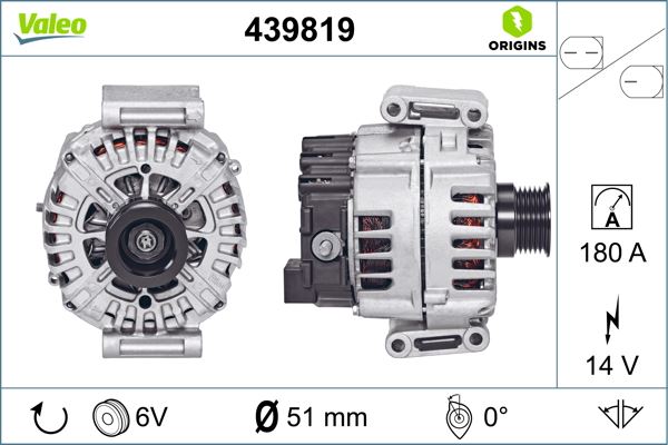 VALEO 439819 Elektrik Sistemi Alternatör - MERCEDES-BENZ E-SERISI (W212) uyumlu