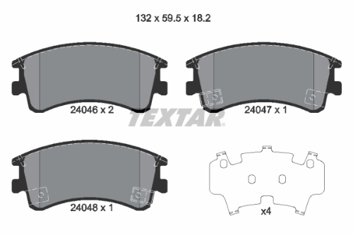 TEXTAR 2404601 Fren Sistemleri Fren Balatası - MAZDA 6 Hatchback (GG) uyumlu