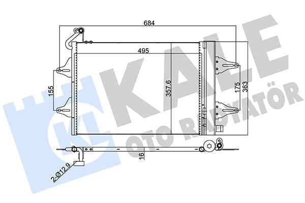 KALE OTO RADYATÖR 390700 İklimlendirme Sistemi Klima Radyatörü - SKODA ROOMSTER (5J7) uyumlu