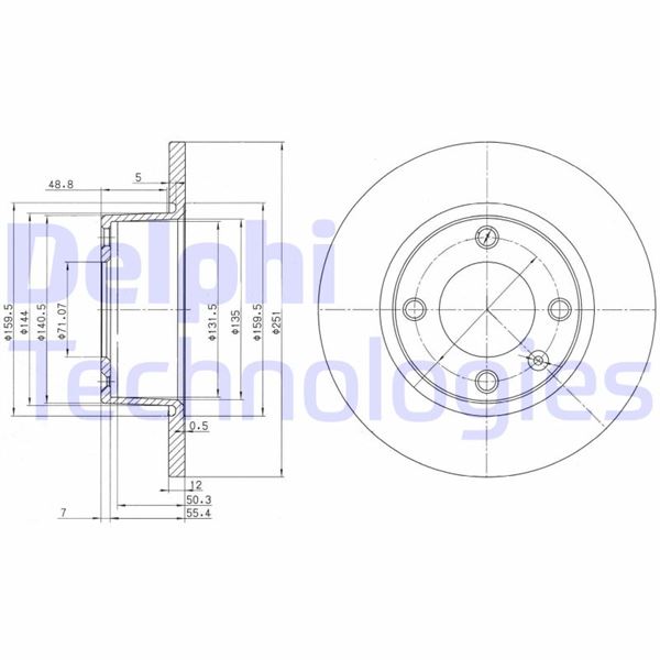 DELPHI BG3367 Fren Sistemleri Fren Diski - CITROËN XANTIA Break (X1_, X2_) uyumlu