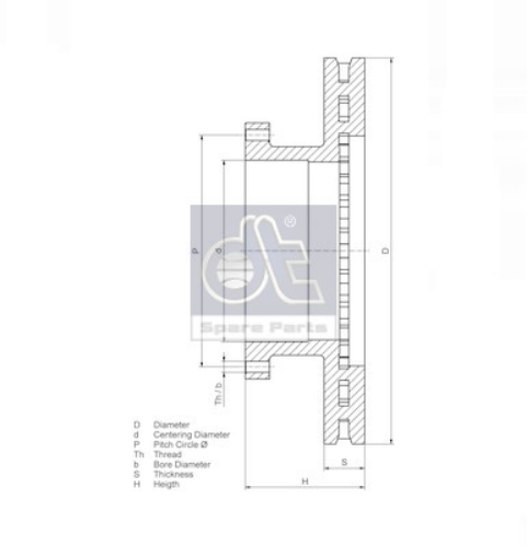 DT Spare Parts 6.61040 Fren Sistemleri Fren Diski