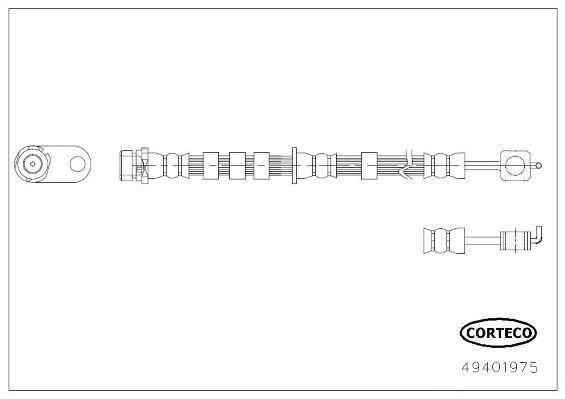CORTECO 49401975 Fren Sistemleri Fren Hortumları - FORD FIESTA VI (CB1, CCN) uyumlu