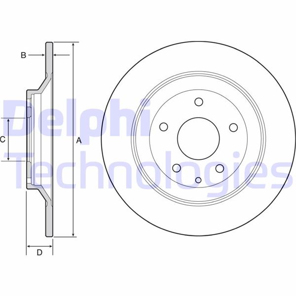 DELPHI BG4567C Fren Sistemleri Fren Diski - MAZDA CX-5 (KE, GH) uyumlu