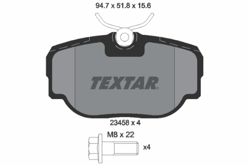 TEXTAR 2345801 Fren Sistemleri Fren Balatası - LAND ROVER RANGE ROVER II (P38A) uyumlu