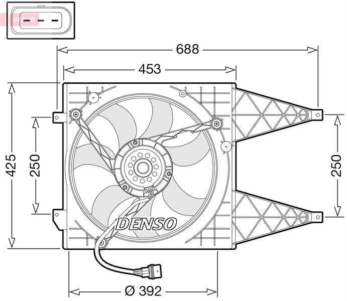 DENSO DER32015 Soğutma Sistemi Fan - SEAT IBIZA III (6L1) uyumlu