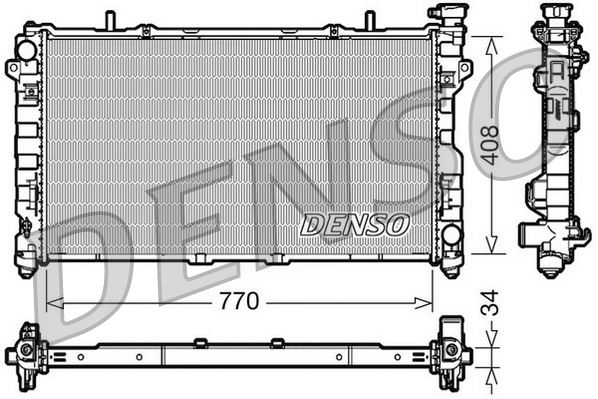 DENSO DRM06012 Soğutma Sistemi Su Soğutucu & Parçaları - CHRYSLER VOYAGER IV (RG, RS) uyumlu