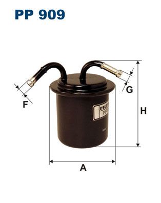 FILTRON PP 909 Yakıt Sistemi Yakıt Filtresi - SUBARU LEGACY I (BC) uyumlu