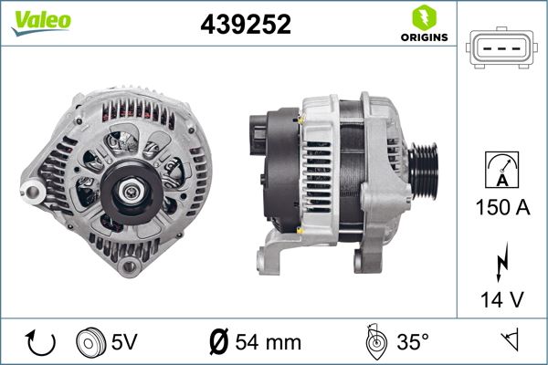 VALEO 439252 Elektrik Sistemi Alternatör - BMW 7 (E38) uyumlu