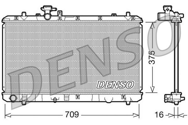 DENSO DRM47023 Soğutma Sistemi Su Soğutucu & Parçaları - SUZUKI SX4 Sedan (GY, RW) uyumlu