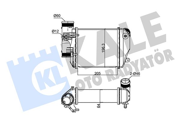 KALE OTO RADYATÖR 352435 Motor Turbo Radyatörü - AUDI A6 C6 (4F2) uyumlu