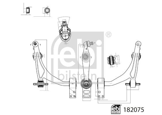 FEBI BILSTEIN 182075 Süspansiyon Sistemi Bugi Kolu - ALFA ROMEO BRERA (939_) uyumlu