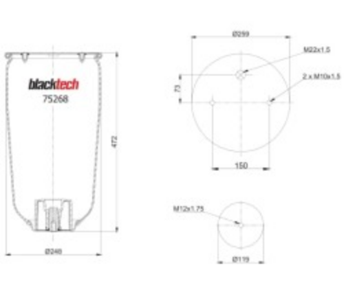 Vibracoustic RML752686 Süspansiyon Sistemi Süspansiyon Körüğü