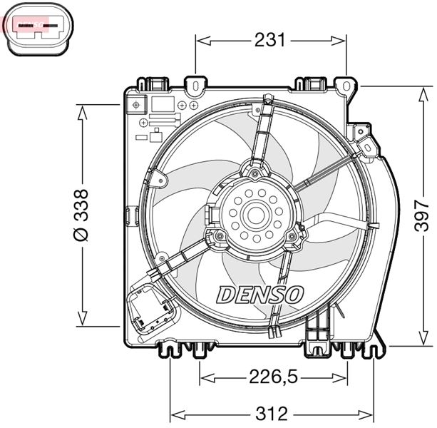 DENSO DER46002 Soğutma Sistemi Fan - NISSAN MICRA III (K12) uyumlu