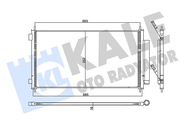 KALE OTO RADYATÖR 358075 İklimlendirme Sistemi Klima Radyatörü - HONDA CR-V III (RE_) uyumlu