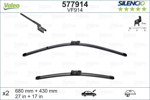 VALEO 577914 Kaporta & Gövde Parçaları Cam Silecek Mekanizması - JAGUAR XF I (X250) uyumlu