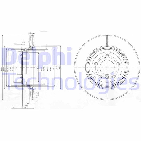 DELPHI BG3961 Fren Sistemleri Fren Diski - BMW 3 Touring (E91) uyumlu