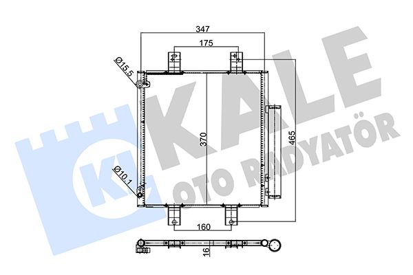 KALE OTO RADYATÖR 354045 İklimlendirme Sistemi Klima Radyatörü - DAIHATSU SIRION (M3_) uyumlu