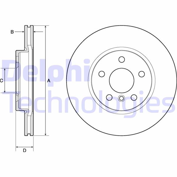 DELPHI BG4777C Fren Sistemleri Fren Diski - MINI MINI (F56) uyumlu