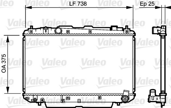 VALEO 734397 Soğutma Sistemi Su Soğutucu & Parçaları - TOYOTA RAV 4 II (_A2_) uyumlu
