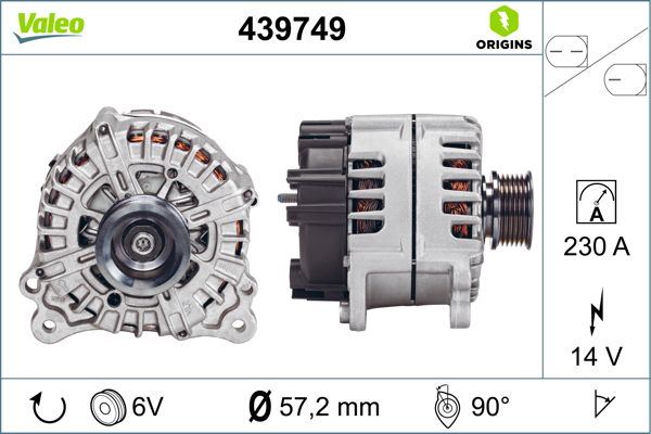 VALEO 439749 Elektrik Sistemi Alternatör - VW TOUAREG (7P5, 7P6) uyumlu