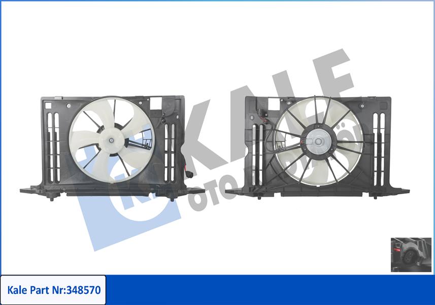 KALE OTO RADYATÖR 348570 Soğutma Sistemi Fan - TOYOTA COROLLA Sedan (_E15_) uyumlu