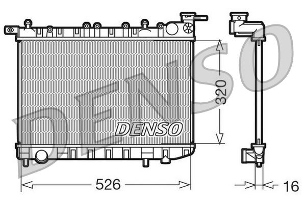 DENSO DRM46015 Soğutma Sistemi Su Soğutucu & Parçaları - NISSAN ALMERA I Hatchback (N15) uyumlu