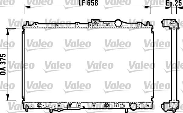 VALEO 734132 Soğutma Sistemi Su Soğutucu & Parçaları - MITSUBISHI GALANT VII Sedan (E5_A, E7_A, E8_A) uyumlu
