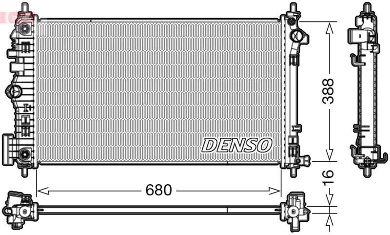 DENSO DRM20007 Soğutma Sistemi Su Soğutucu & Parçaları - OPEL INSIGNIA A (G09) uyumlu