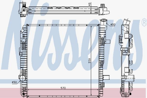 NISSENS 62626A Soğutma Sistemi Su Soğutucu & Parçaları - MERCEDES-BENZ VARIO Platform şasi (B670, B668, B667) uyumlu