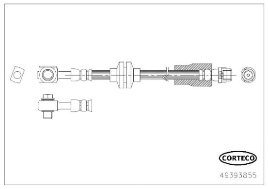 CORTECO 49393855 Fren Sistemleri Fren Hortumları - OPEL MOKKA / MOKKA X (J13) uyumlu