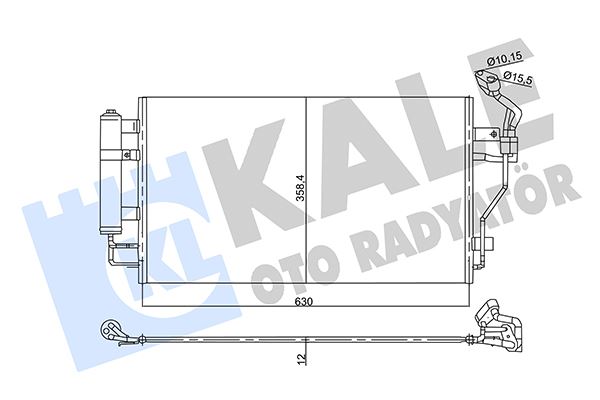 KALE OTO RADYATÖR 358745 İklimlendirme Sistemi Klima Radyatörü - NISSAN LEAF (ZE0) uyumlu